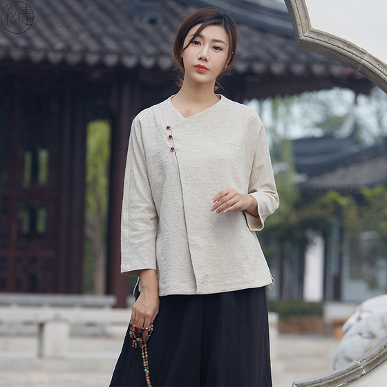 Cotton and linen women's tops linen Chinese style improved loose tea artists clothing tea clothes Zen clothing Zen clothing autumn and winter
Cotton and linen women's tops linen Chinese style improved loose tea artists clothing tea clothes Zen clothing Zen clothing autumn and winter
