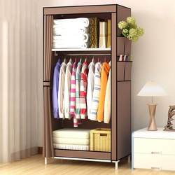 Simple Wardrobe, Small Mini Closet, 60-70cm Wide, Single-Person Assembly, Fabric, Portable Dormitory Hanging Wardrobe Simple Wardrobe, Small Mini Closet, 60-70cm Wide, Single-Person Assembly, Fabric, Portable Dormitory Hanging Wardrobe