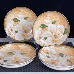 Camellia 8inch Ceramic Household Plate Dish Nordic Style Internet Celebrity Plate Cold Dish Fruit Plate Deep Plate Soup Plate Camellia 8inch Ceramic Household Plate Dish Nordic Style Internet Celebrity Plate Cold Dish Fruit Plate Deep Plate Soup Plate