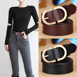 Vgxoue Women's Genuine Leather Belt Casual Versatile Pin Buckle Belt Korean Style ins First Layer Cowhide Jeans Belt Vgxoue Women's Genuine Leather Belt Casual Versatile Pin Buckle Belt Korean Style ins First Layer Cowhide Jeans Belt