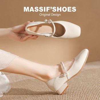 Genuine leather French single shoes for women with thick heels Mary Jane skirt Genuine leather French single shoes for women with thick heels Mary Jane skirt