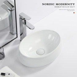 Kayasen Countertop Basin Oval Nordic Minimalist Ceramic Art Basin Small Household Single Basin Bathroom Washbasin Kayasen Countertop Basin Oval Nordic Minimalist Ceramic Art Basin Small Household Single Basin Bathroom Washbasin