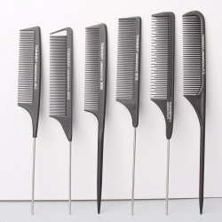 Hairdressing Metal Handle Pointed Tail Detangling Comb Steel Needle Comb for Sectioning and Partitioning, Professional Makeup Hook Comb for Perming and Highlighting Hairdressing Metal Handle Pointed Tail Detangling Comb Steel Needle Comb for Sectioning and Partitioning, Professional Makeup Hook Comb for Perming and Highlighting