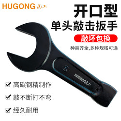 Heavy-Duty Open-End Wrench with Thickened Straight Handle for Hammering, Large Fork Wrench 85/90/120 # Heavy-Duty Open-End Wrench with Thickened Straight Handle for Hammering, Large Fork Wrench 85/90/120 #