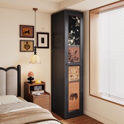 Meishida Vintage-Style Wardrobe Metal Bedroom Clothes Storage Cabinet Household Carbon Steel Small Apartment Wall-Mounted Wardrobe Meishida Vintage-Style Wardrobe Metal Bedroom Clothes Storage Cabinet Household Carbon Steel Small Apartment Wall-Mounted Wardrobe