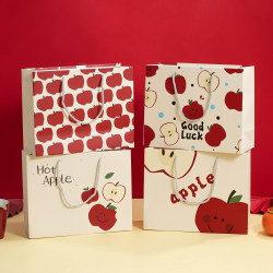 Red Small Apple Gift Bag Minimalist Small Birthday Gift Tote Bag thickened Large Hard Paper Bag Packaging Bag Red Small Apple Gift Bag Minimalist Small Birthday Gift Tote Bag thickened Large Hard Paper Bag Packaging Bag