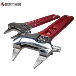 Universal Wide-Opening Ultra-Thin Adjustable Wrench with Short Handle, Mini Lightweight Multi-Functional Bathroom Faucet Wrench Universal Wide-Opening Ultra-Thin Adjustable Wrench with Short Handle, Mini Lightweight Multi-Functional Bathroom Faucet Wrench