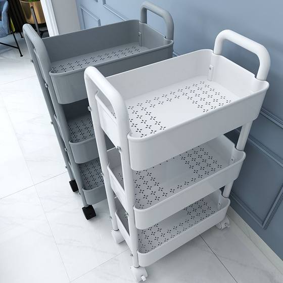 Moving small carts multi -layer rack with wheel kitchen bedroom toilet desktop storage rack storage rack Moving small carts multi -layer rack with wheel kitchen bedroom toilet desktop storage rack storage rack