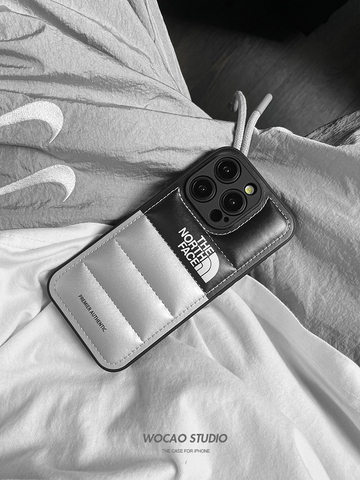 Never Stop Exploring The North Face Puffy Puffer Down Jacket 15, 14, 13, 12, 11 iPhone Case