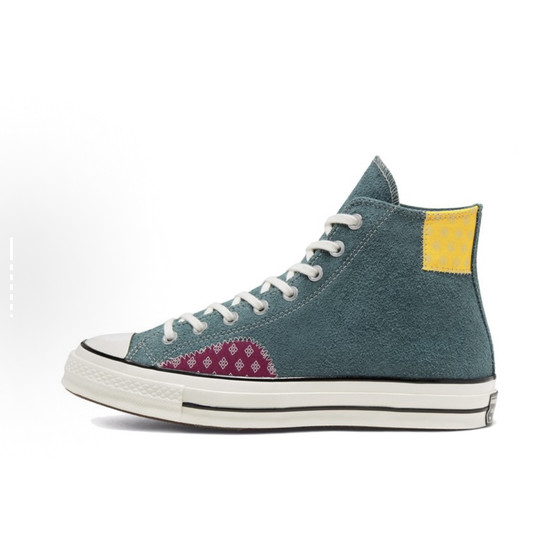 1970S Samsung logo green fur patch spliced high-top canvas shoes 166853C Wuxi warehouse 1970S Samsung logo green fur patch spliced high-top canvas shoes 166853C Wuxi warehouse