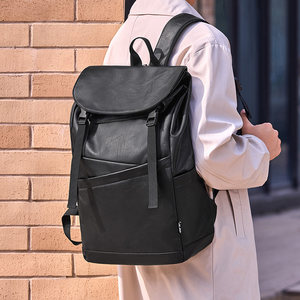 High-end PU leather trendy brand backpack for men when going out large-capacity travel computer backpack student commuter school bag for men 
High-end PU leather trendy brand backpack for men when going out large-capacity travel computer backpack student commuter school bag for men