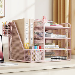 Office Desktop File Storage Rack, Metal File Organizer, Office Supplies Document Archive Organizer, Storage Box, Multi-Layer Large Capacity File Frame, A4 Paper Holder, Desk Book Stand Office Desktop File Storage Rack, Metal File Organizer, Office Supplies Document Archive Organizer, Storage Box, Multi-Layer Large Capacity File Frame, A4 Paper Holder, Desk Book Stand