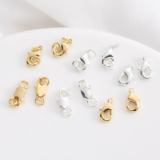 Copper bag gold plating silver -plated lobster buckle spring buckle head DIY pearl bracelet neckline link head buckle buckle
Copper bag gold plating silver -plated lobster buckle spring buckle head DIY pearl bracelet neckline link head buckle buckle