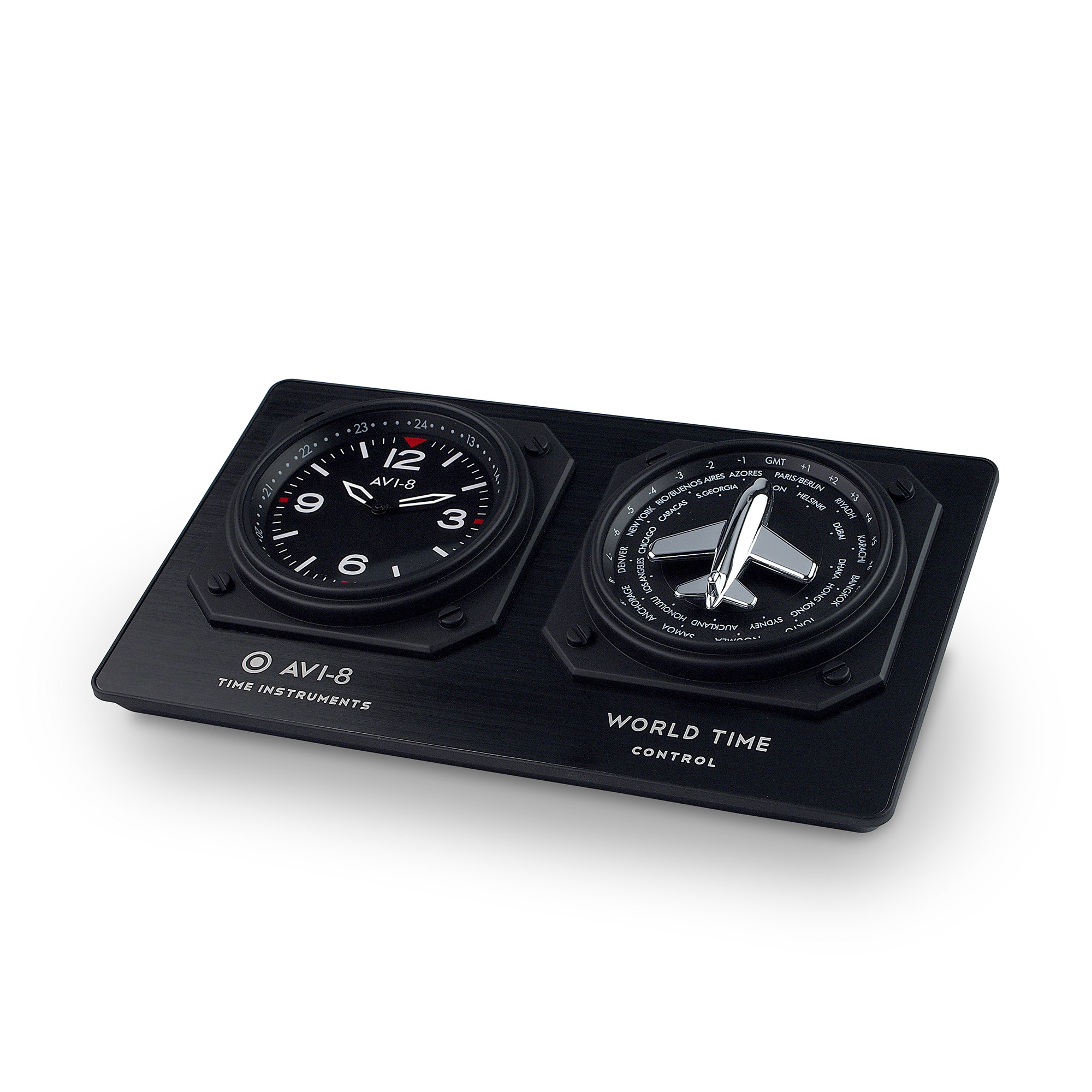 Avi-8 World Time Control GMT Flying Dashboard Clock