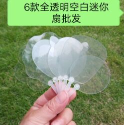 Children's Mini Fan Transparent Blank DIY Painting Children's Mini Fan Transparent Blank DIY Painting