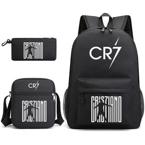 CR7 school bag backpack CR single shoulder backpack pen bag three-piece canvas bag large capacity travel leisure bag new 
CR7 school bag backpack CR single shoulder backpack pen bag three-piece canvas bag large capacity travel leisure bag new