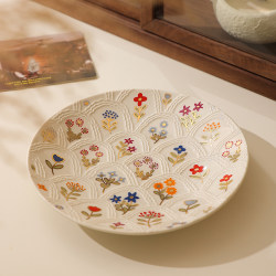 Ceramic Embossed Plate, Exquisite and Beautiful Dinner Plate, Dessert Plate, High-End Artistic Style, Home Breakfast Plate, Pasta Plate Ceramic Embossed Plate, Exquisite and Beautiful Dinner Plate, Dessert Plate, High-End Artistic Style, Home Breakfast Plate, Pasta Plate