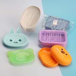 Creative cute soap box bathroom soap rack handmade travel face wash essential oil soap dish with lid for draining and portable Creative cute soap box bathroom soap rack handmade travel face wash essential oil soap dish with lid for draining and portable