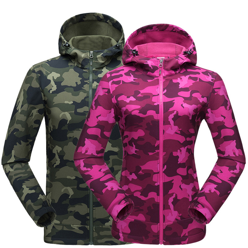 Softshell Jacket Ladies Waterproof Camouflage Jacket Ladies Full