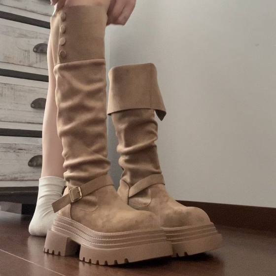 GoodNai belt buckle retro two-wear folded over-knee boots for women 2025 autumn and winter new slim fashion knight
GoodNai belt buckle retro two-wear folded over-knee boots for women 2025 autumn and winter new slim fashion knight
