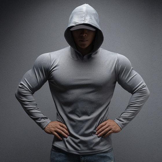 Long-sleeved hooded men's sports fitness breathable elastic muscles and dog sweatshirt T-shirt American fashion brand solid color thin style
Long-sleeved hooded men's sports fitness breathable elastic muscles and dog sweatshirt T-shirt American fashion brand solid color thin style