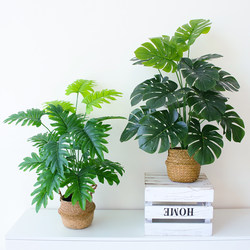 Artificial Flowers, Fake Flowers, Living Room Decorations, Bedroom Floor-Standing Artificial Green Plants, Potted Plant Decorations, Monstera Indoor Decoration Fake Plants Artificial Flowers, Fake Flowers, Living Room Decorations, Bedroom Floor-Standing Artificial Green Plants, Potted Plant Decorations, Monstera Indoor Decoration Fake Plants