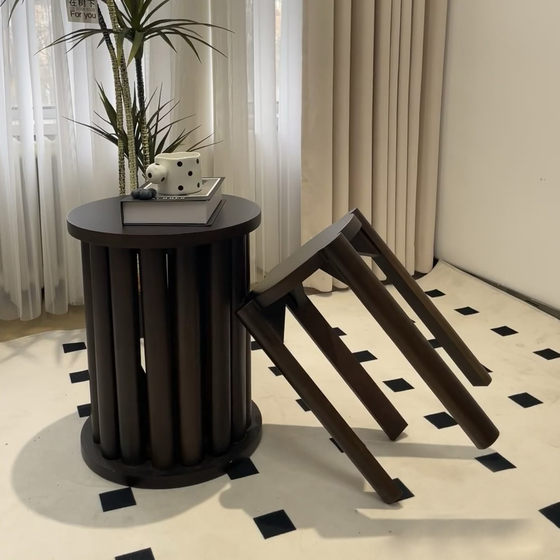 The stacked table bench solid wood four-in-one folding bench household combination bench can be stacked spare bench new Chinese tea table The stacked table bench solid wood four-in-one folding bench household combination bench can be stacked spare bench new Chinese tea table