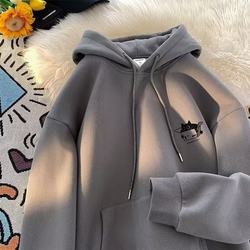 Hooded New Style Fleece Sweatshirt, Thick Pullover, Trendy Brand Casual Loose Hoodie, Trendy American Style Top, Couple's Jacket Hooded New Style Fleece Sweatshirt, Thick Pullover, Trendy Brand Casual Loose Hoodie, Trendy American Style Top, Couple's Jacket