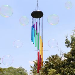 Modern Chinese-Style Wind Chimes for Outdoor Balcony Hanging, Simple Nordic Jingle Bells, Colorful Hanging Ornaments as Gifts for Girls Modern Chinese-Style Wind Chimes for Outdoor Balcony Hanging, Simple Nordic Jingle Bells, Colorful Hanging Ornaments as Gifts for Girls