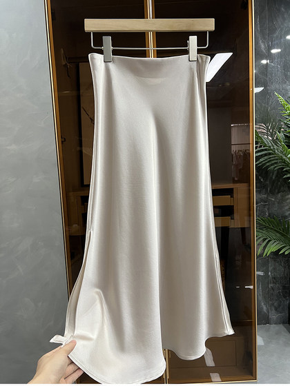 Unlock the pole ji outfit! A-shaped acetic acid high waist fish tail slit mid-length skirt for women 0B001~JS
Unlock the pole ji outfit! A-shaped acetic acid high waist fish tail slit mid-length skirt for women 0B001~JS