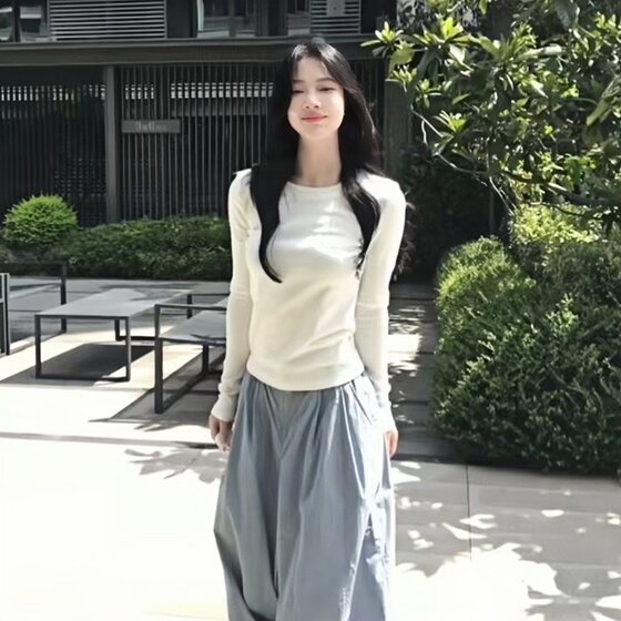 Right shoulder round neck pure cotton long-sleeved T-shirt for women in spring and autumn, short bottoming shirt, slim fit, versatile small shirt top Right shoulder round neck pure cotton long-sleeved T-shirt for women in spring and autumn, short bottoming shirt, slim fit, versatile small shirt top