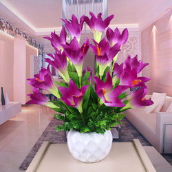 Artificial Lily Set Fake Flowers Living Room Home Decoration Floral Arrangement Flower Potted Plants Silk Flowers  Artificial Lily Set Fake Flowers Living Room Home Decoration Floral Arrangement Flower Potted Plants Silk Flowers