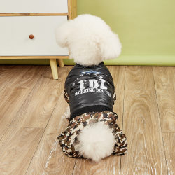 Dog clothing autumn and winter warm thickened camouflage cotton Dog clothing autumn and winter warm thickened camouflage cotton