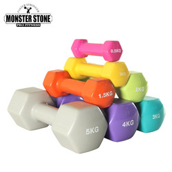 Hexagonal Dumbbells for Men's Fitness, Women's Home Use, Colorful Glossy Plastic-Coated Solid Iron 1kg Pair, Small Dumbbells for Children Hexagonal Dumbbells for Men's Fitness, Women's Home Use, Colorful Glossy Plastic-Coated Solid Iron 1kg Pair, Small Dumbbells for Children