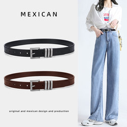 Scarecrow Belt for Women, Versatile New Style Pin Buckle Belt, Korean Style Jeans Decorative Design, Niche Black Belt Scarecrow Belt for Women, Versatile New Style Pin Buckle Belt, Korean Style Jeans Decorative Design, Niche Black Belt