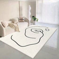 Carpet in Ins Style for Living Room, High-End Minimalist Modern Bedroom Bedside Rug, Large Area Full Coverage Stain-Resistant Floor Mat Carpet in Ins Style for Living Room, High-End Minimalist Modern Bedroom Bedside Rug, Large Area Full Coverage Stain-Resistant Floor Mat