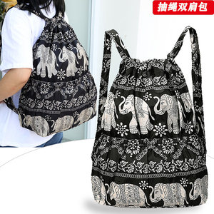 Outdoor new flower cloth pocket pocket backpack sports backpack Student large -capacity lightweight travel big bags wild women Outdoor new flower cloth pocket pocket backpack sports backpack Student large -capacity lightweight travel big bags wild women