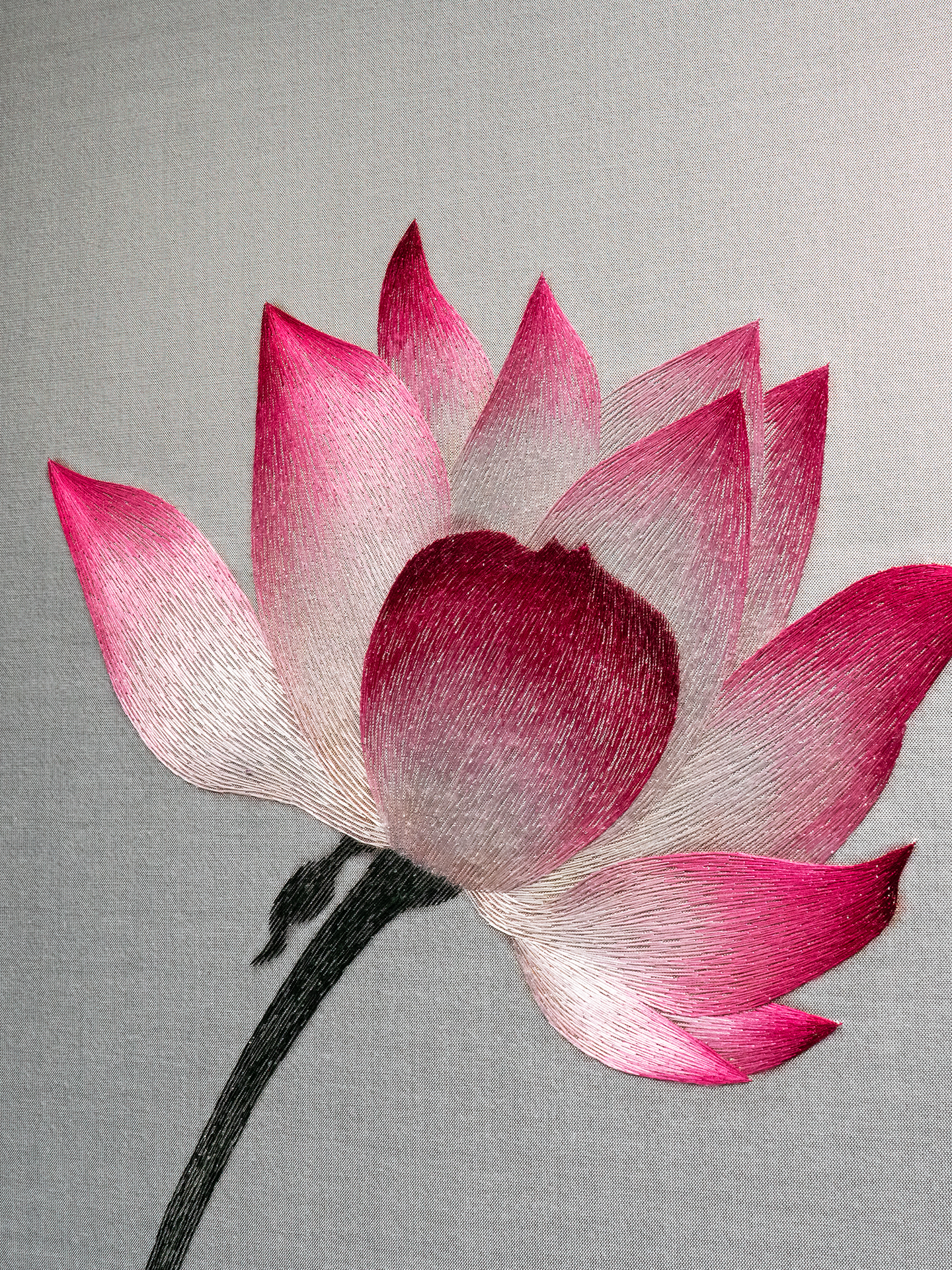 新品未使用品　刺繍絵　蓮の花　全部刺しゅう　絵画コレクション　中国　アンティーク Amazon.co.jp: 【アジアン雑貨 ベトナム刺繍】ベトナム 刺繍絵