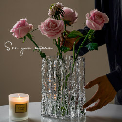 High-End Vase Decoration, Trendy ins Style, Transparent Glass, Water-Cultured Flower Arrangement, Fresh Flowers, Living Room Dining Table Home Decoration High-End Vase Decoration, Trendy ins Style, Transparent Glass, Water-Cultured Flower Arrangement, Fresh Flowers, Living Room Dining Table Home Decoration