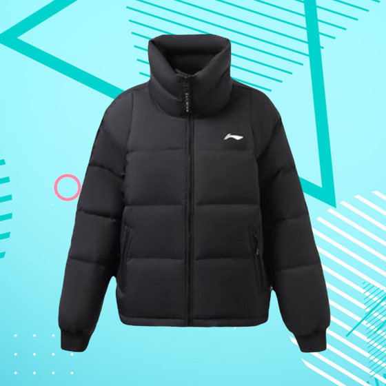 Li Ning genuine down jacket women's winter new training series warm short standing collar sports jacket AYMR154 Li Ning genuine down jacket women's winter new training series warm short standing collar sports jacket AYMR154