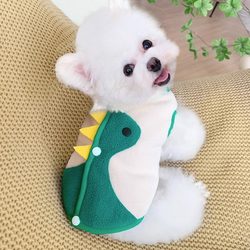 Dog Clothes Cute Dinosaur Vest Pet Small and Medium-Sized Dogs Schnauzer Spring and Autumn Style Cat Teddy Bichon Winter Dog Clothes Cute Dinosaur Vest Pet Small and Medium-Sized Dogs Schnauzer Spring and Autumn Style Cat Teddy Bichon Winter