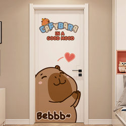 Cartoon Capybara Sticker for Doors, Self-Adhesive, Renovation of Wooden Doors and Wardrobes, Waterproof, Bedroom Decoration Cartoon Capybara Sticker for Doors, Self-Adhesive, Renovation of Wooden Doors and Wardrobes, Waterproof, Bedroom Decoration