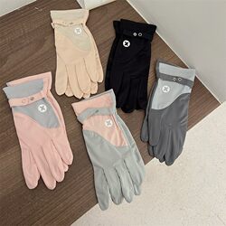 Japanese riding ice silk sun protection gloves for women, anti-UV, outdoor riding electric bike, non-slip, fingerless, thin, touch screen Japanese riding ice silk sun protection gloves for women, anti-UV, outdoor riding electric bike, non-slip, fingerless, thin, touch screen