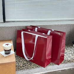 New Ankora Red Clothing Store Paper Bag Women's Clothing Packaging Shopping Gift Bag Large Size New Ankora Red Clothing Store Paper Bag Women's Clothing Packaging Shopping Gift Bag Large Size