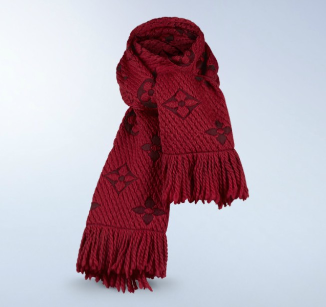 欧洲代购 lv 围巾女士披肩羊绒羊毛编织红色围脖m72432北京现货