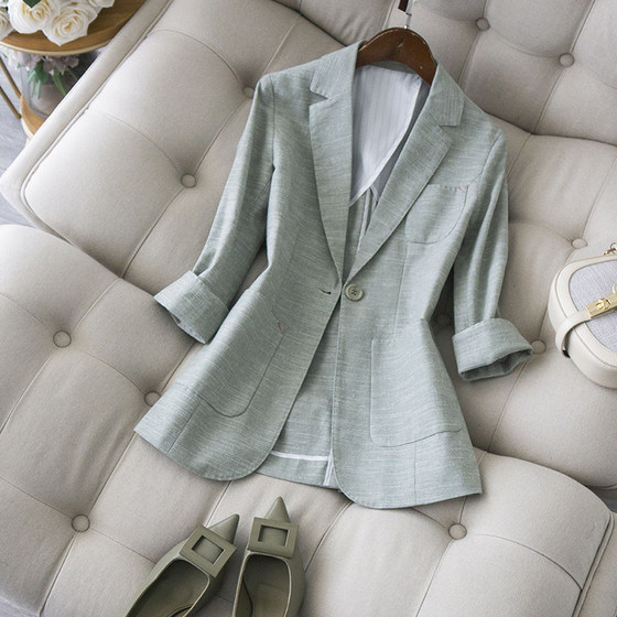 Small suit jacket for women 2025 new spring and summer super hot matcha green versatile slimming and part-sleeved top for women
Small suit jacket for women 2025 new spring and summer super hot matcha green versatile slimming and part-sleeved top for women