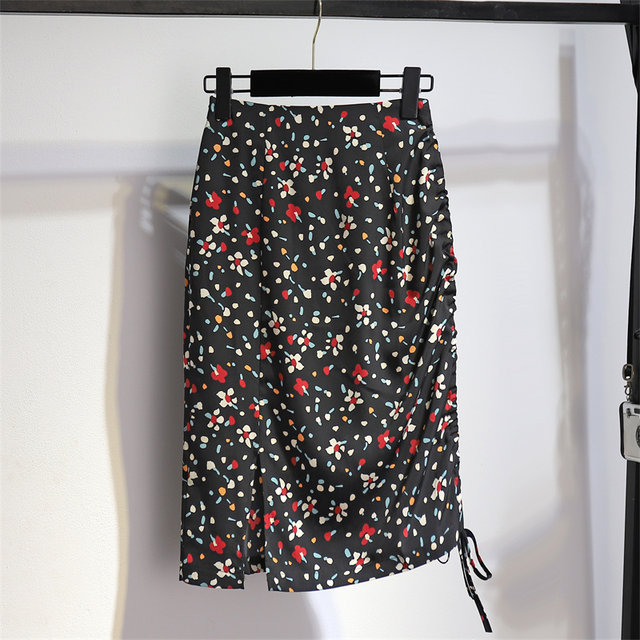 Chiffon Floral Skirt Mid Skirt Women S Summer Design Niche Slimming