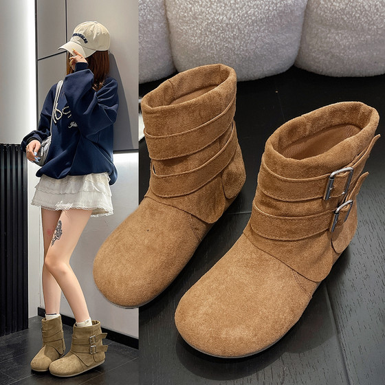 Retro suede Birken short boots for women in 2025 autumn new round toe fashion boots short tube western pile boots
Retro suede Birken short boots for women in 2025 autumn new round toe fashion boots short tube western pile boots