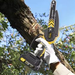 Electric Chainsaw, Rechargeable Portable Electric Chainsaw, Household Outdoor Wireless Small One-Handed Saw, Small Electric Saw, Logging Saw Electric Chainsaw, Rechargeable Portable Electric Chainsaw, Household Outdoor Wireless Small One-Handed Saw, Small Electric Saw, Logging Saw