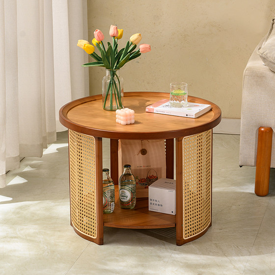 Rattan tea table living room small round table sofa side Japanese balcony tea table small apartment wasaki style low table
Rattan tea table living room small round table sofa side Japanese balcony tea table small apartment wasaki style low table